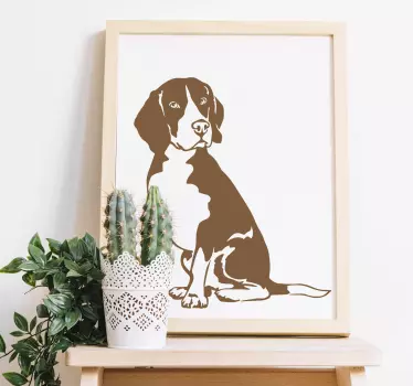 Autocolante com cães e gatos vinis decorativos cão beagle - TenStickers