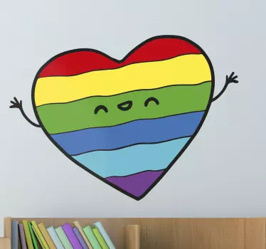 Autocolante decorativo coração gay - TenStickers