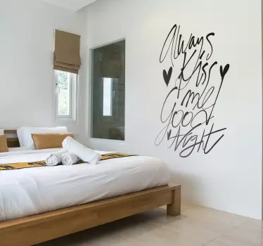 Vinil decorativo Beijo de Boa noite - TenStickers