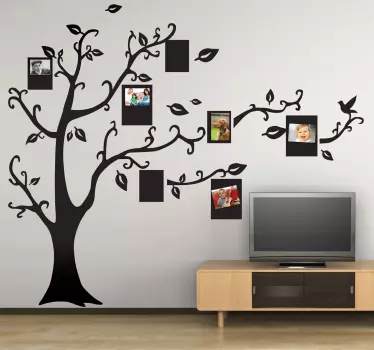 Vinil decorativo silhueta árvore para fotos - TenStickers