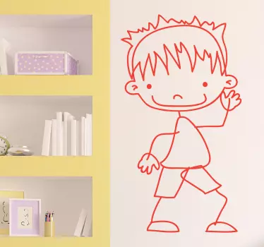 Adesivo decorativo de menino acenando - TenStickers