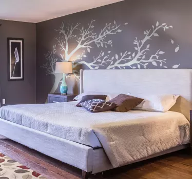 Vinil decorativo árvore outonal ao vento - TenStickers