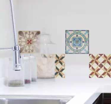 Autocolantes azulejos de mosaico hidráulico - TenStickers
