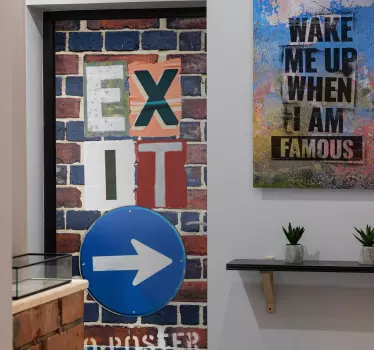 Autocolante urbano exit sign - TenStickers