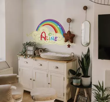 Autocolante Infantil Personalizado Arco-Íris - TenStickers