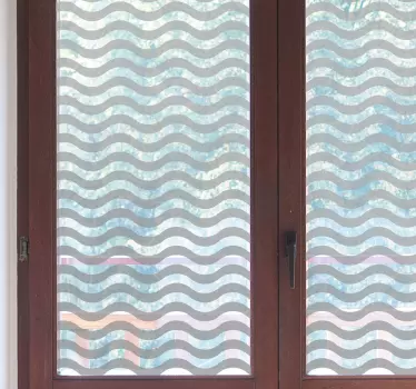 Adesivo decorativo para vidros ondas translúcidas - TenStickers