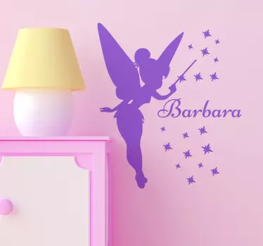Autocolante infantil personalizável Sininho - TenStickers