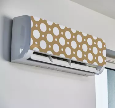 Autocolante ar condicionado marrom com pontos brancos - TenStickers