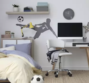 Jogador de futebol com nome e numbe vinis decorativos - TenStickers