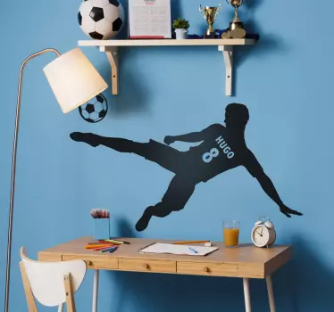Jogador de futebol com nome e numbe vinis decorativos - TenStickers