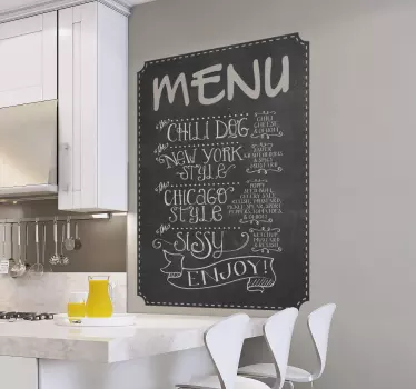 Adesivo quadro negro para menu - TenStickers
