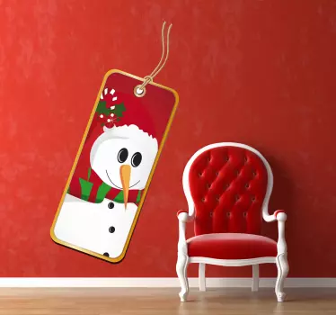 Adesivo de Natal boneco de neve - TenStickers