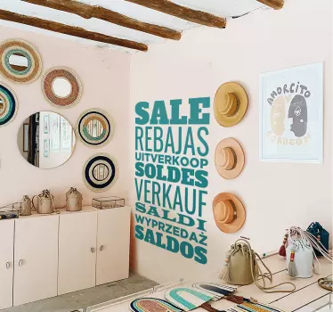Adesivo para promoções em vários idiomas - TenStickers