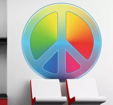 Vinil decorativo símbolo paz arco-íris - TenStickers