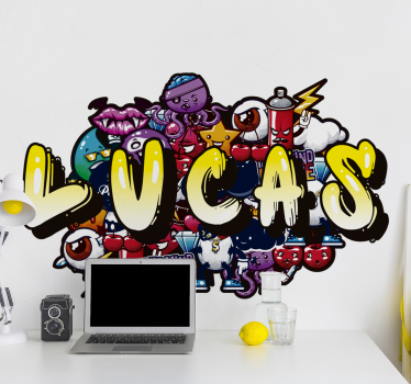 Vinis decorativos urbanos Nome do graffiti colorfull - TenStickers