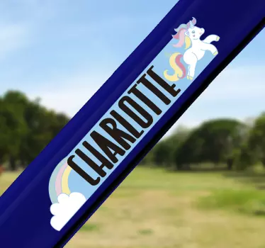 Ilustração personalizável da bicicleta do unicórnio autocolante - TenStickers