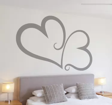 Vinil decorativo corações entrelaçados - TenStickers