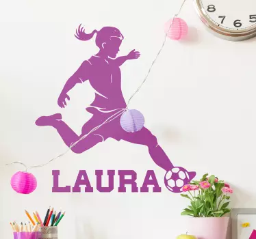 Autocolante de parede futebol feminino - TenStickers