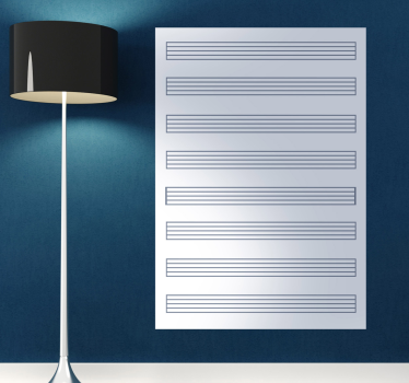Vinil decorativo pauta em quadro branco vileda - TenStickers