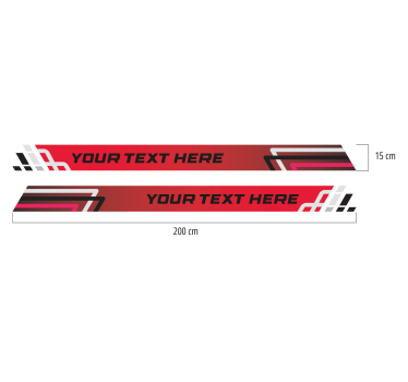 Autocolante para carro conjunto de listras estilo corrida - TenStickers