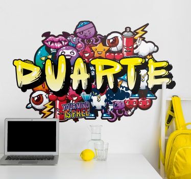 Vinis decorativos urbanos Nome do graffiti colorfull - TenStickers