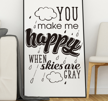 Autocolantes textos happy - TenStickers