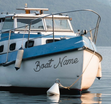 Autocolantes marítimos etiqueta de nome de barco de corda - TenStickers