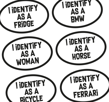 Autocolante para carro eu me identifico como - TenStickers