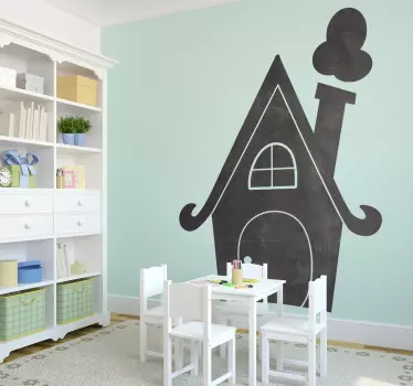 Adesivo ardósia com forma de casa - TenStickers