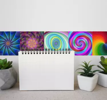 Adesivo azulejo caleidoscópio - TenStickers