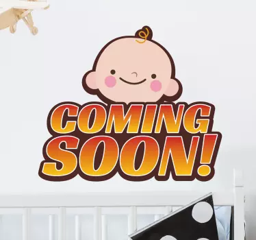 Adesivo bebé comingo soon - TenStickers
