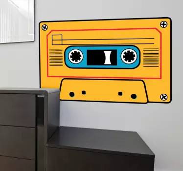 Adesivo cassete amarela - TenStickers