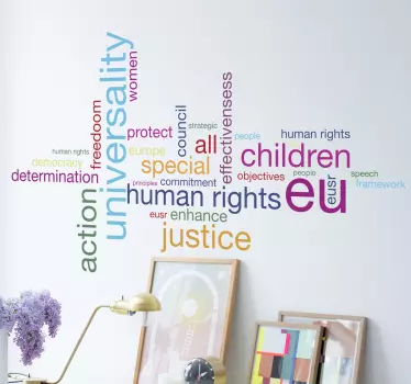 Adesivo conceitos direitos humanos - TenStickers