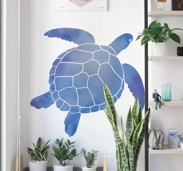 Adesivo de animais Tartaruga moderna e colorida - TenStickers