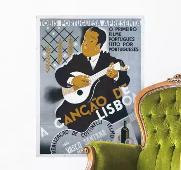 Autocolantes de banners Cartaz A Canção De Lisboa - TenStickers