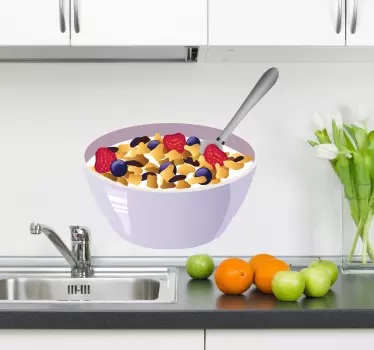 Adesivo de comida tigela de cereais - TenStickers