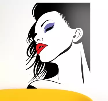 Adesivo de mulher com maquilhagem - TenStickers