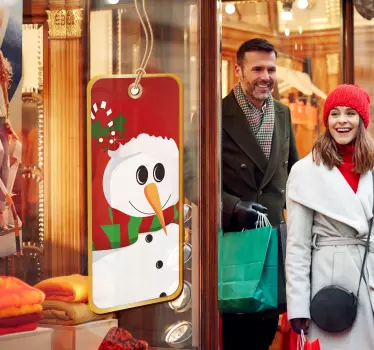 Adesivo de Natal boneco de neve - TenStickers