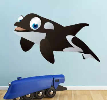 Adesivo de parede baleia simpática - TenStickers