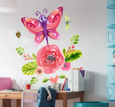 Autocolantes decorativos de ilustrações Borboleta - TenStickers