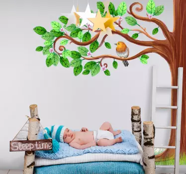 Adesivo de parede infantil árvore primavera - TenStickers