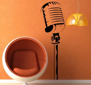 Adesivo de parede microfone - TenStickers