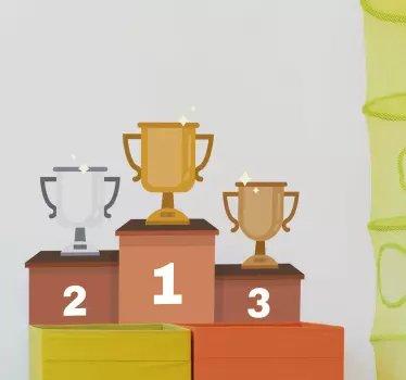 Adesivo de parede pódio olímpico  - TenStickers