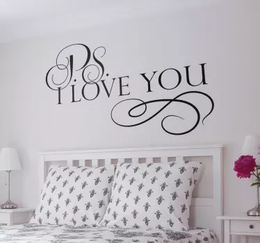 Adesivo de parede ''P.S. I love you'' - TenStickers