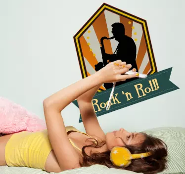 Adesivo de parede rock n roll - TenStickers