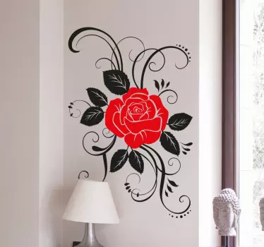 Adesivo de parede rosa elegante - TenStickers
