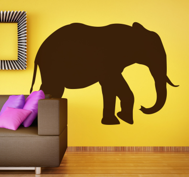 Adesivo de parede silhueta de elefante - TenStickers