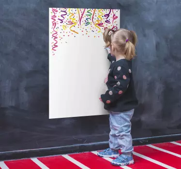Adesivo de quadro branco com confetis - TenStickers