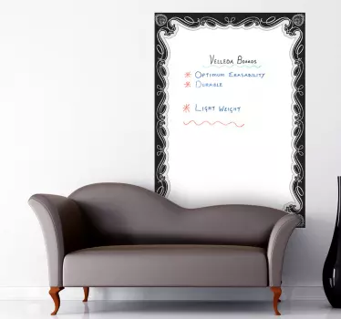 Adesivo de quadro branco com moldura clássica - TenStickers
