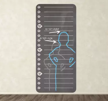Adesivo de quadro negro medida de altura - TenStickers